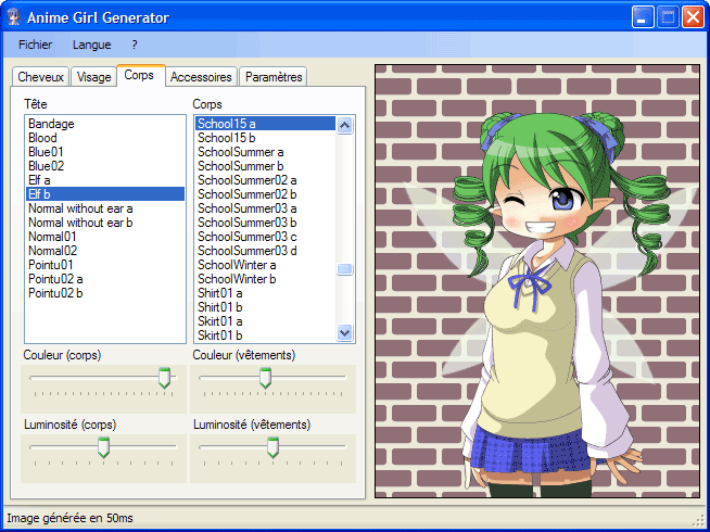 Anime Girl Generator - version originale